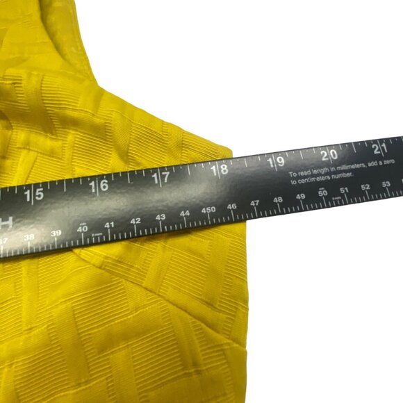 ELIZA J Women Sleeveless Knee Length Dress Zip Back Lined Sz 12 Yellow 66-16 - Picture 8 of 13